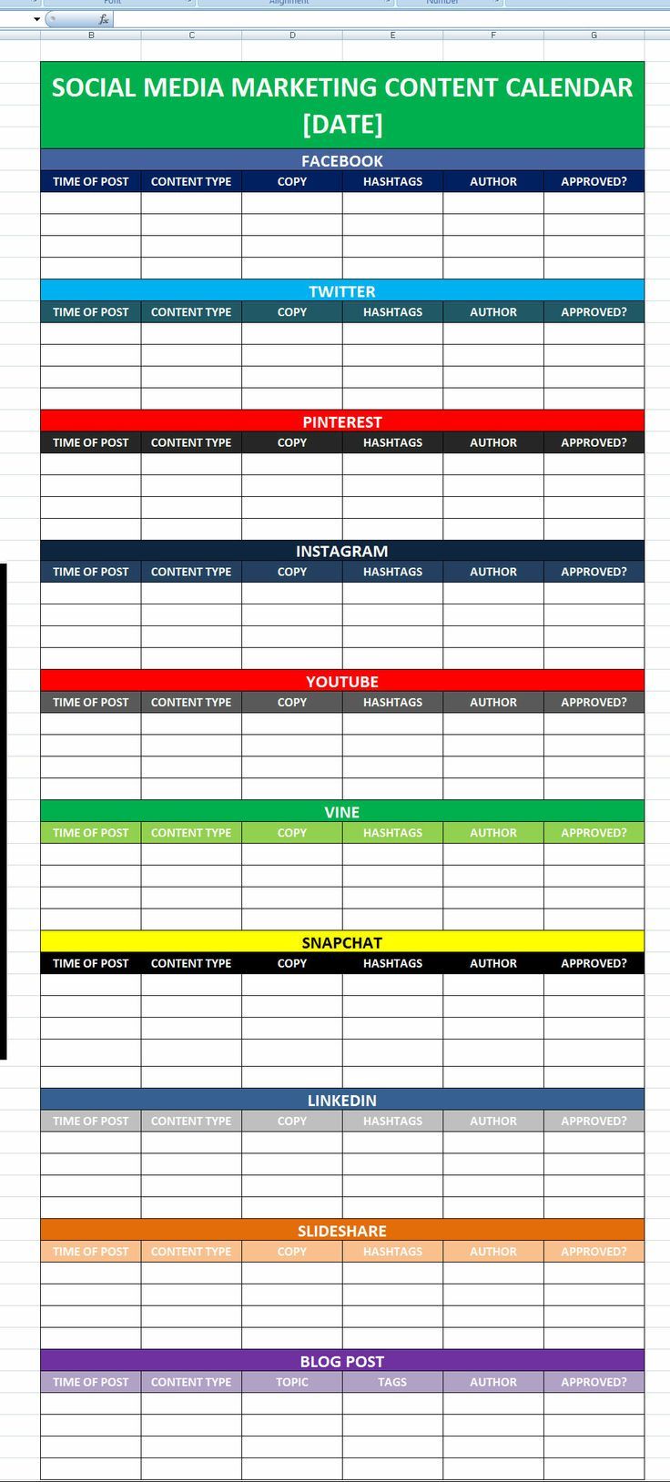 Detail Content Calendar Template Excel Nomer 43