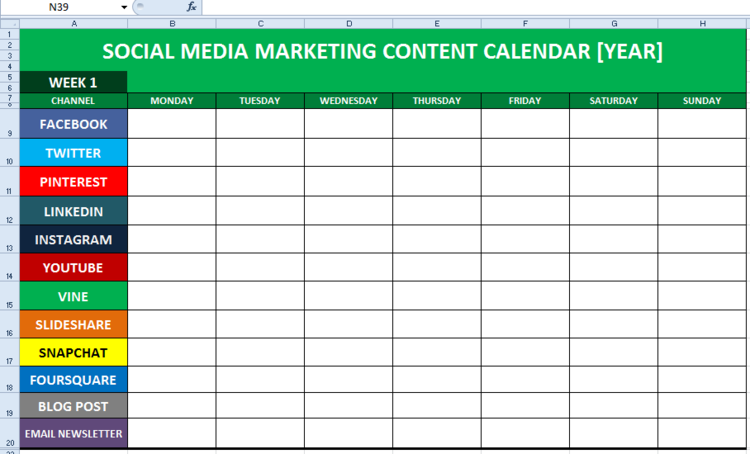 Detail Content Calendar Template Excel Nomer 6