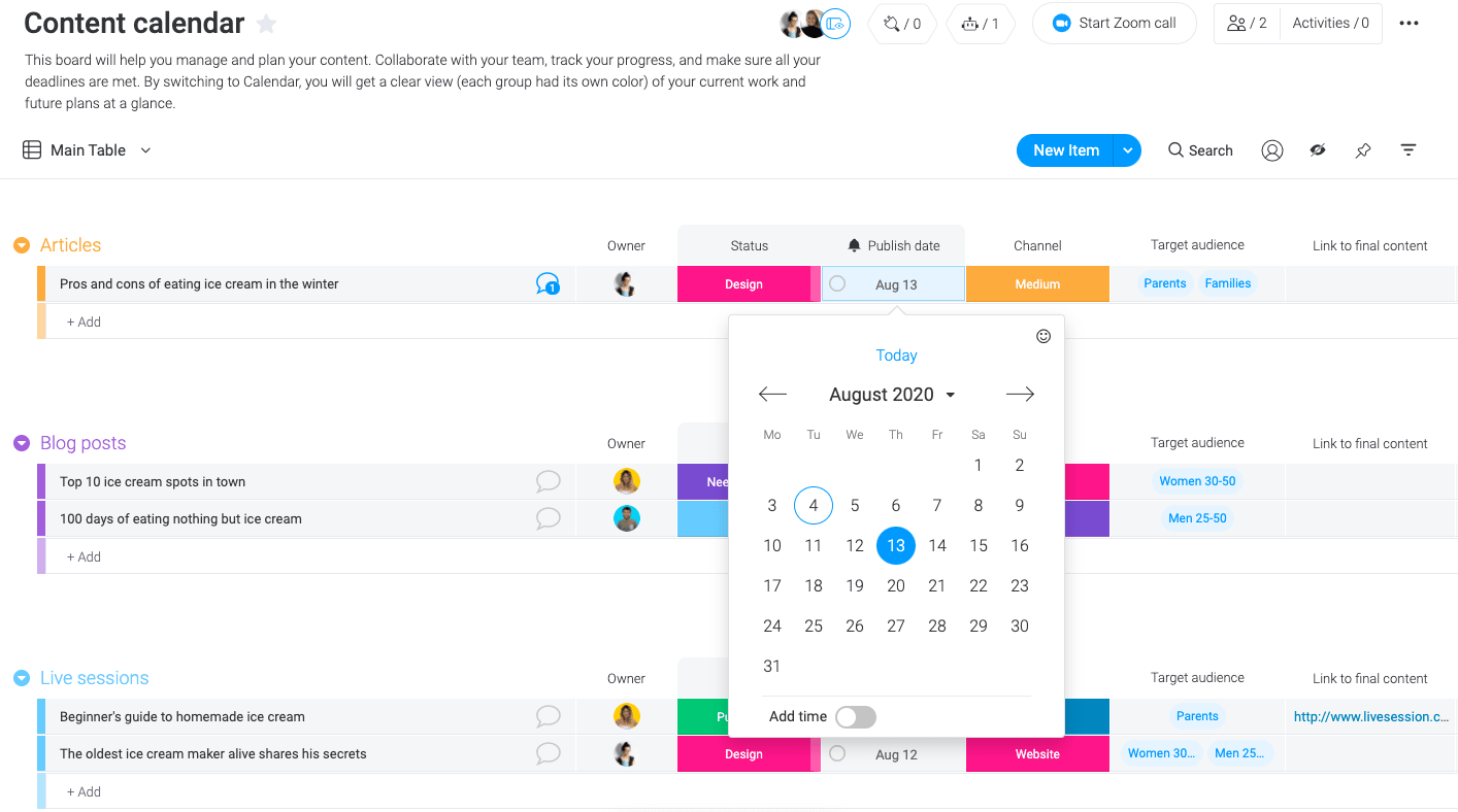 Detail Content Calendar Template Excel Nomer 49
