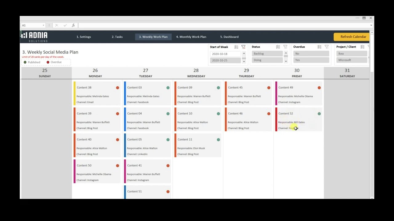 Detail Content Calendar Template Excel Nomer 7