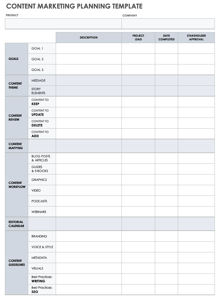 Detail Content Plan Template Nomer 13