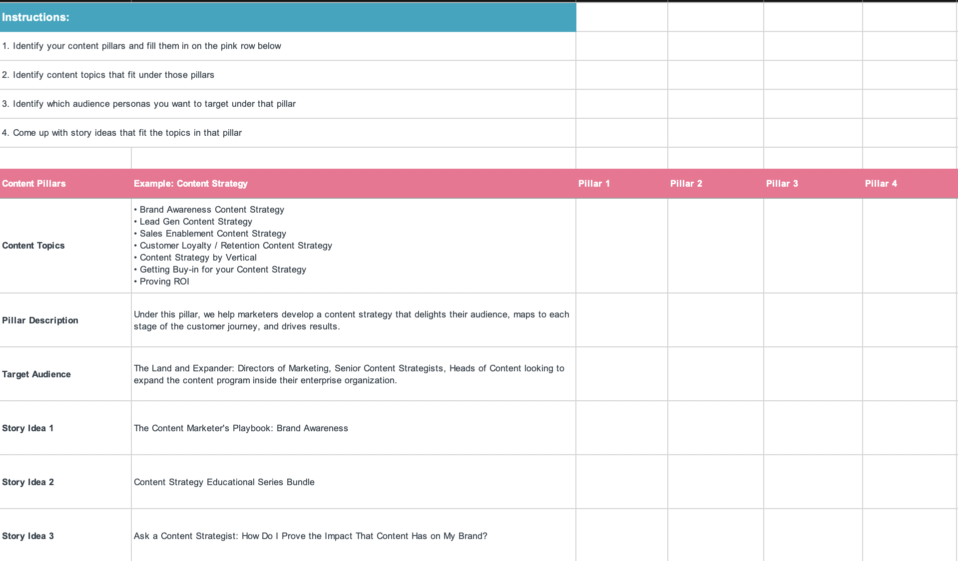 Detail Content Strategy Plan Template Nomer 2