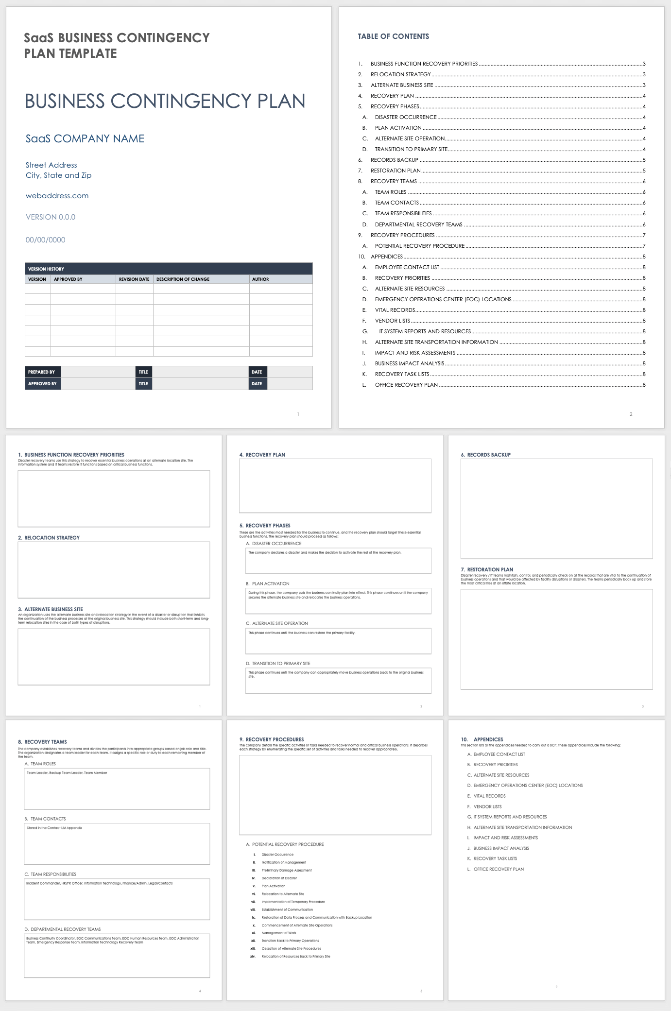 Detail Contingency Plan Template Nomer 4