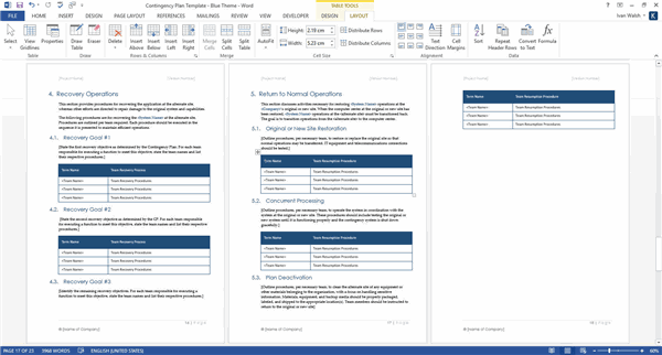 Detail Contingency Plan Template Nomer 46