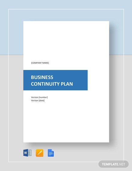 Detail Continuity Plan Template Nomer 13