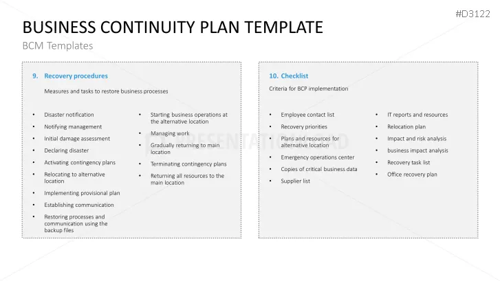 Detail Continuity Plan Template Nomer 19