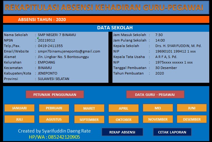 Detail Contoh Absen Guru Datang Dan Pulang Nomer 40