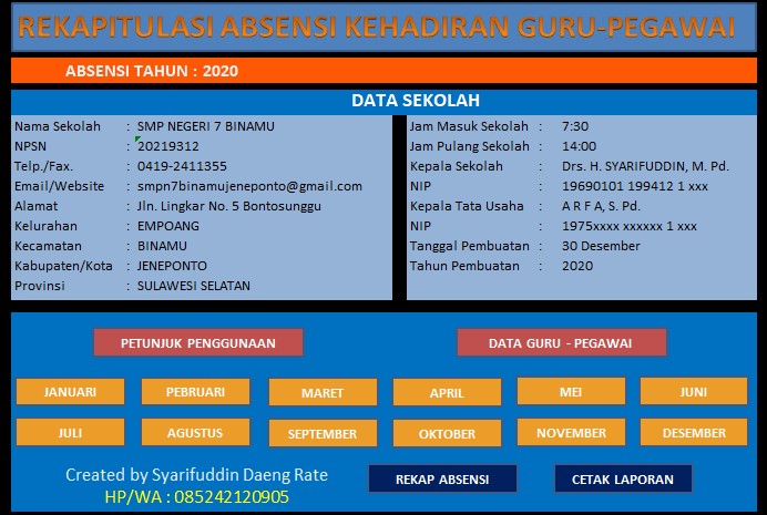 Detail Contoh Absen Guru Datang Dan Pulang Nomer 40