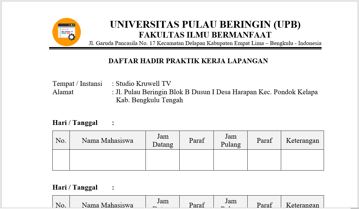 Detail Contoh Absen Guru Datang Dan Pulang Nomer 51