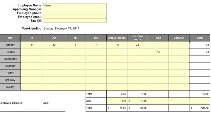 Detail Contoh Absensi Karyawan Bulanan Excel Nomer 43