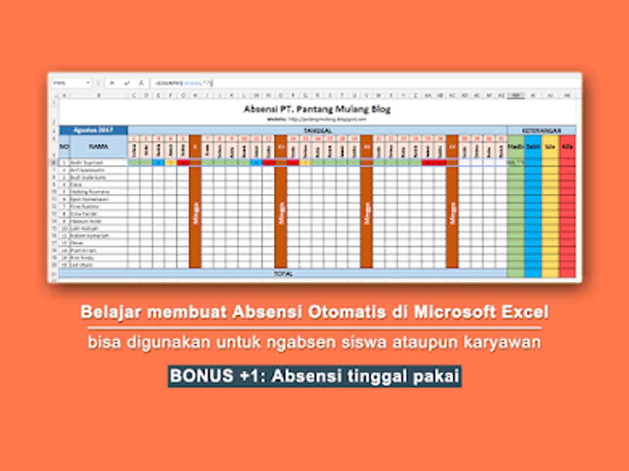 Detail Contoh Absensi Karyawan Bulanan Excel Nomer 51