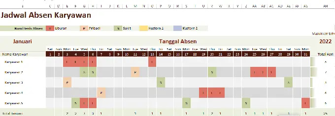 Detail Contoh Absensi Karyawan Document Download Nomer 16