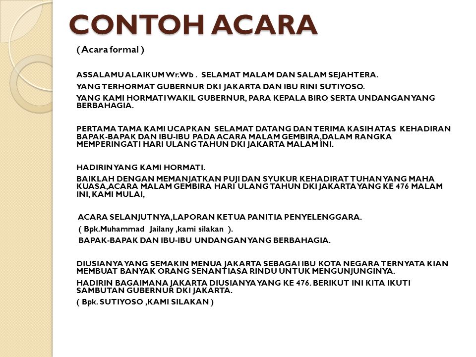 Detail Contoh Acara Resmi Nomer 5