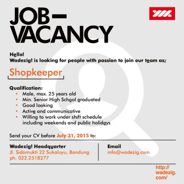 Contoh Advertisement Job Vacancy - KibrisPDR