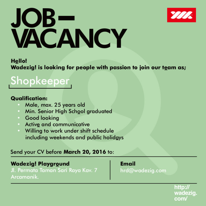 Detail Contoh Advertisement Job Vacancy Nomer 8