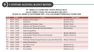 Detail Contoh Agenda Rapat Nomer 24