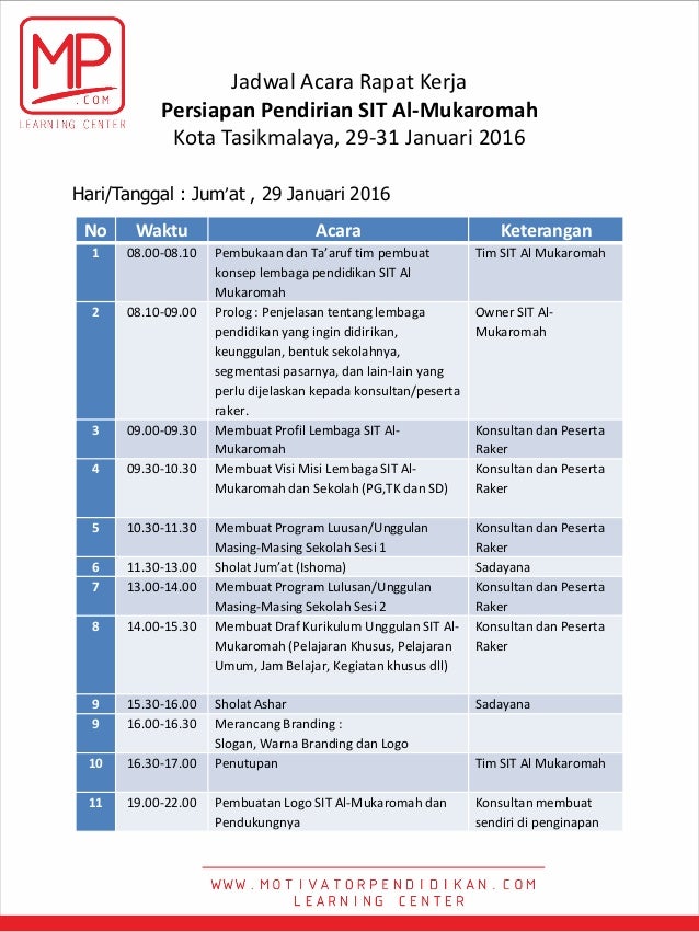 Detail Contoh Agenda Rapat Nomer 28