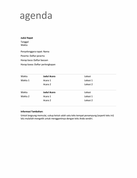 Detail Contoh Agenda Rapat Nomer 31