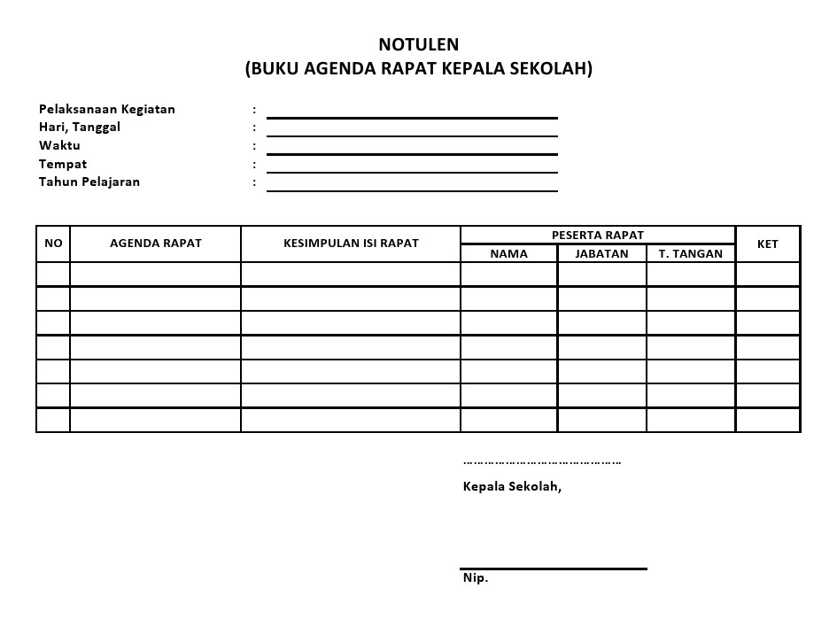 Detail Contoh Agenda Rapat Nomer 33