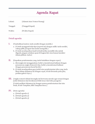 Detail Contoh Agenda Rapat Nomer 5