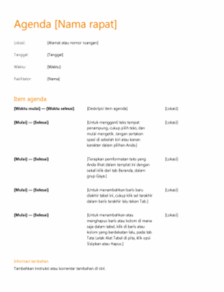 Detail Contoh Agenda Rapat Nomer 36