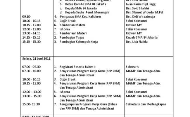 Detail Contoh Agenda Rapat Dan Susunan Acara Rapat Nomer 32