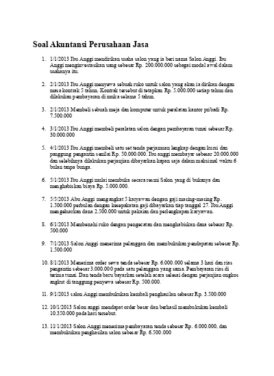 Detail Contoh Akuntansi Perusahaan Jasa Nomer 30