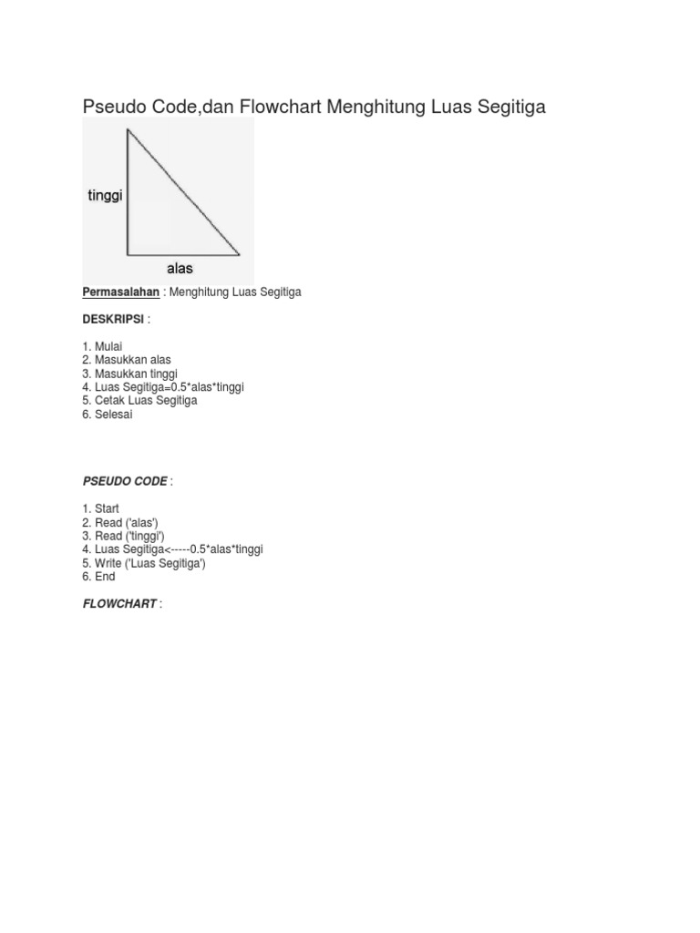 Detail Contoh Algoritma Menghitung Luas Segitiga Nomer 43