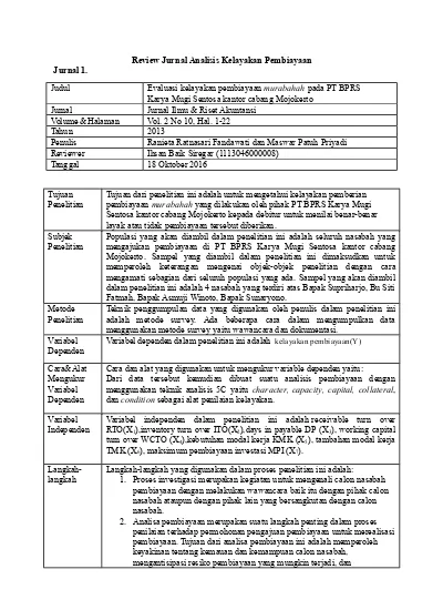 Detail Contoh Analisa Jurnal Nomer 32