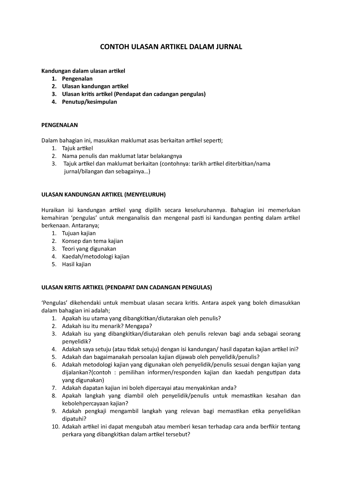 Detail Contoh Analisis Artikel Jurnal Nomer 38