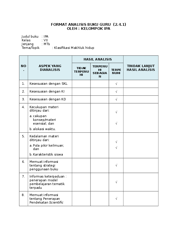 Detail Contoh Analisis Buku Nomer 8