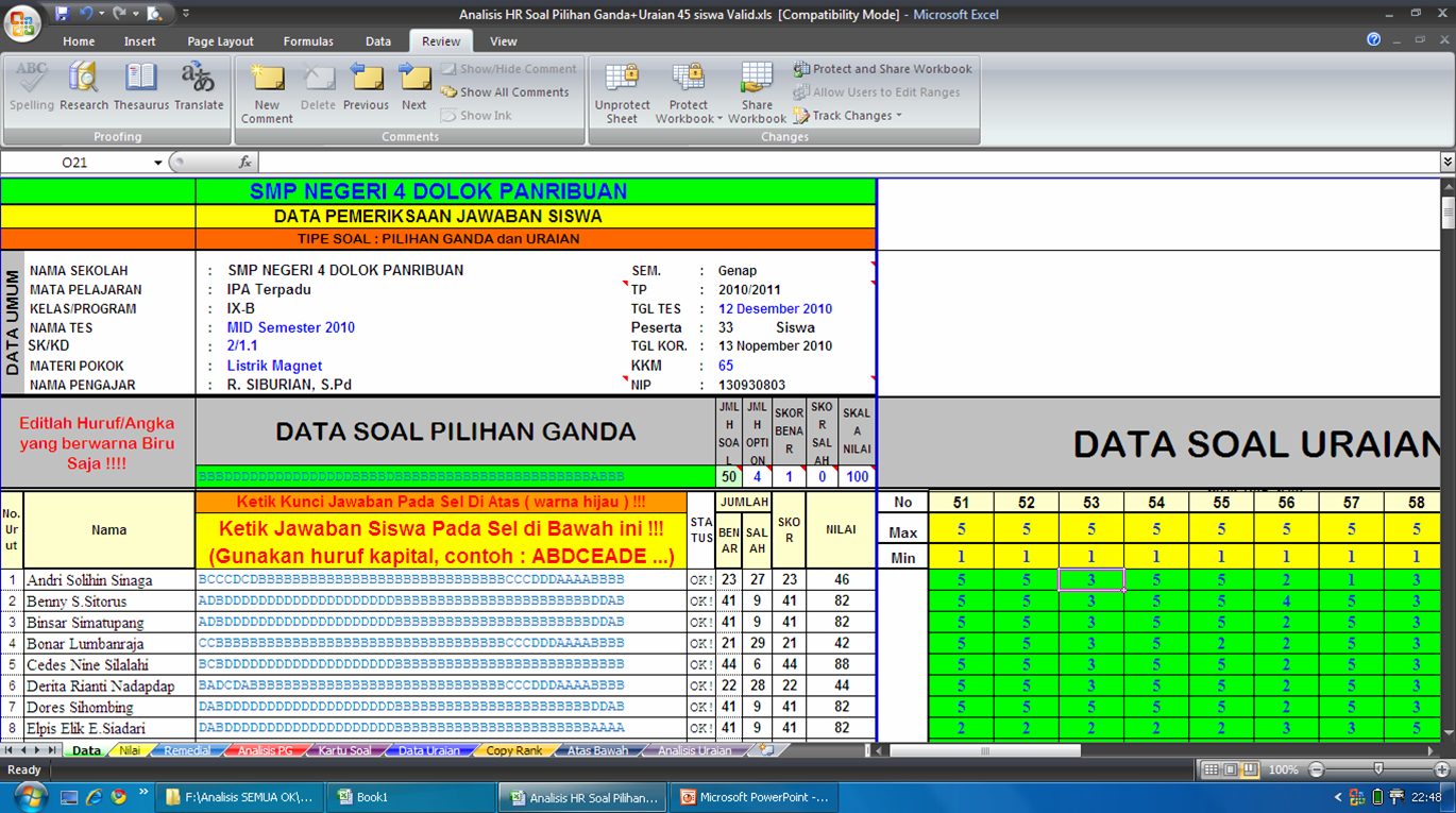 Detail Contoh Analisis Butir Soal Ulangan Harian Nomer 39