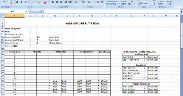 Detail Contoh Analisis Butir Soal Ulangan Harian Nomer 7