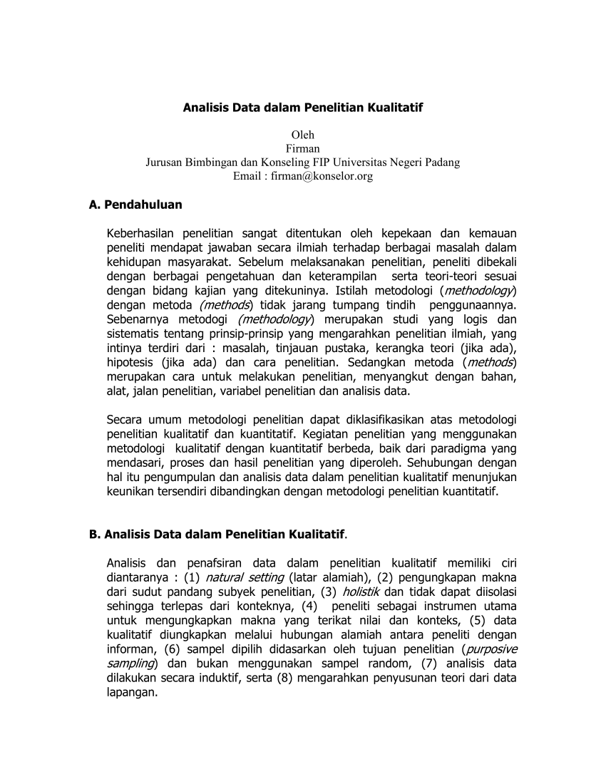 Contoh Analisis Data Penelitian - KibrisPDR