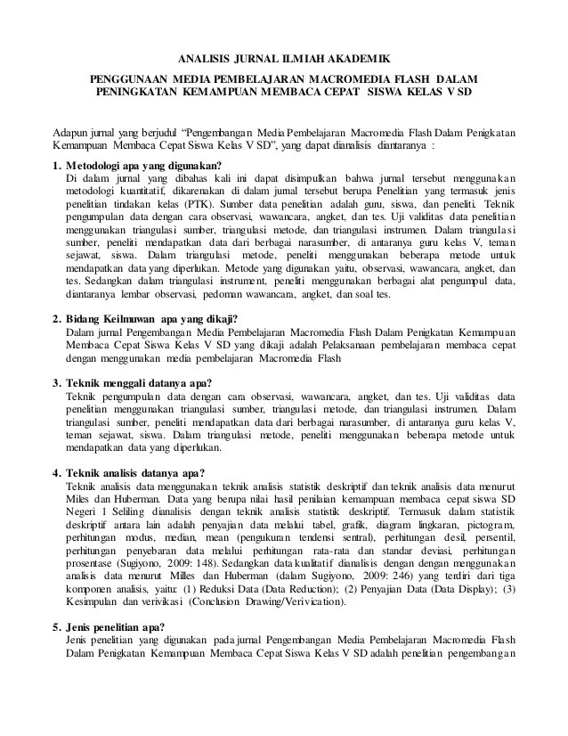 Detail Contoh Analisis Jurnal Pendidikan Nomer 21