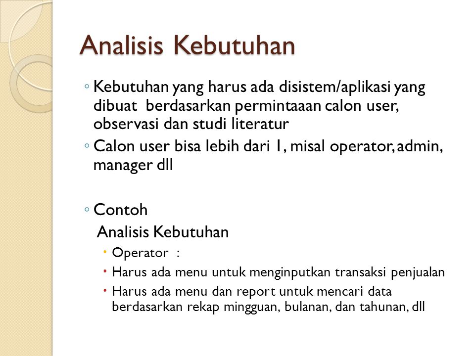 Detail Contoh Analisis Kebutuhan Nomer 7