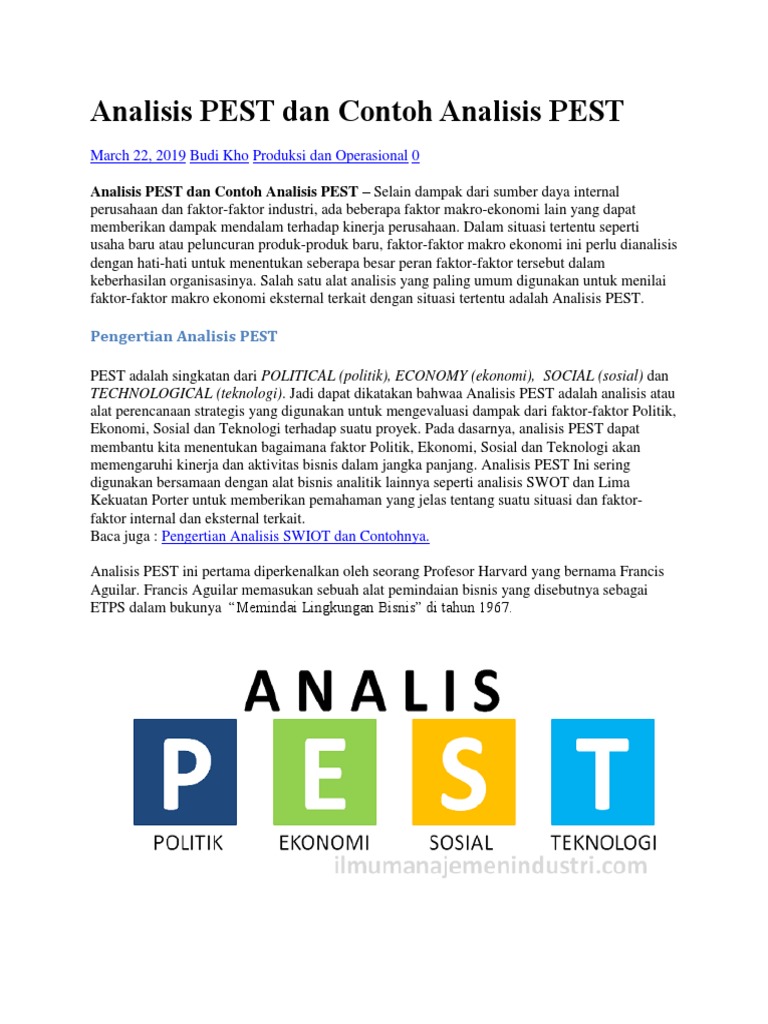 Detail Contoh Analisis Pestel Nomer 10