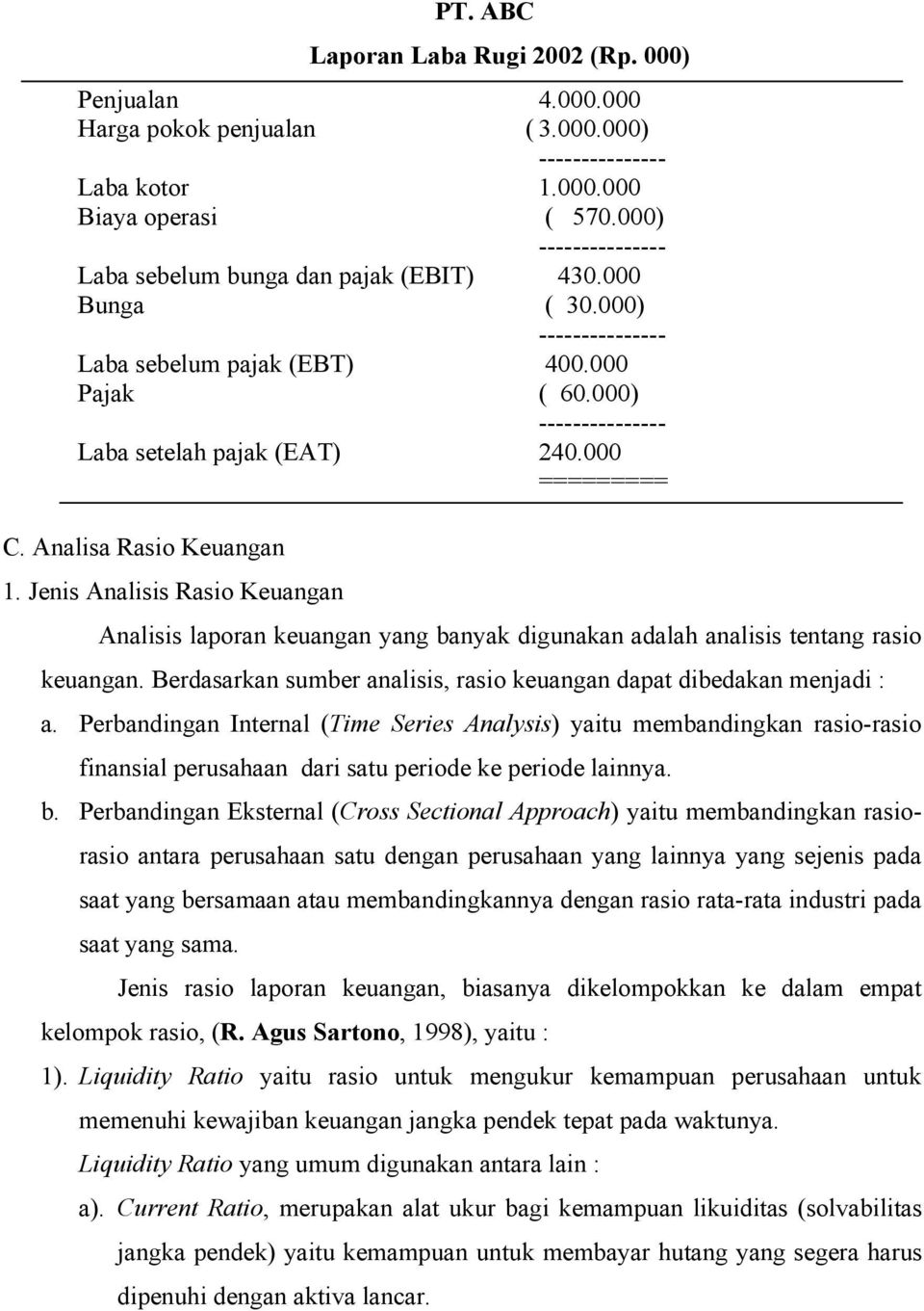 Detail Contoh Analisis Rasio Keuangan Nomer 45