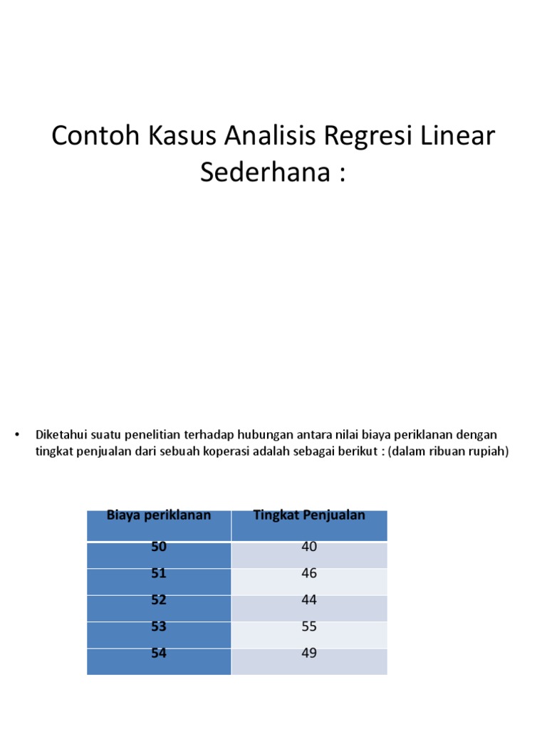 Detail Contoh Analisis Regresi Nomer 2