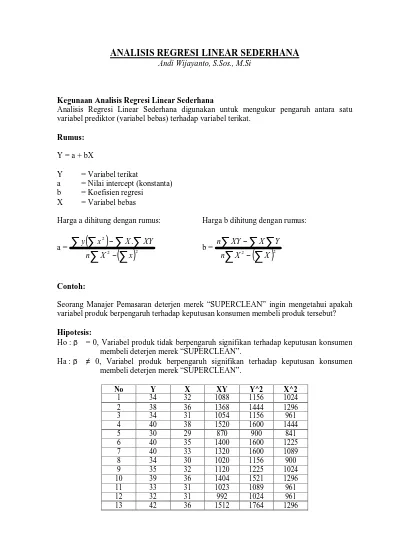 Detail Contoh Analisis Regresi Nomer 47