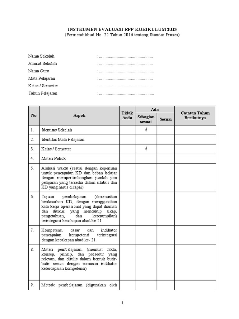 Detail Contoh Analisis Rpp Nomer 27