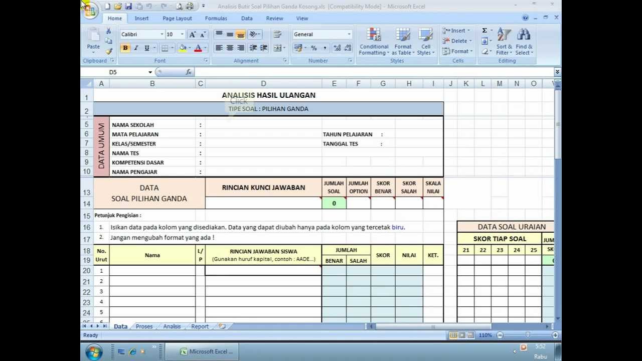 Detail Contoh Analisis Soal Nomer 43