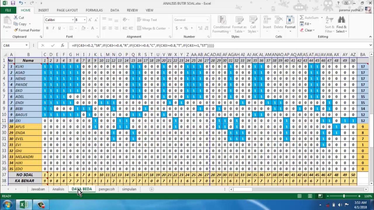 Detail Contoh Analisis Soal Pilihan Ganda Nomer 33