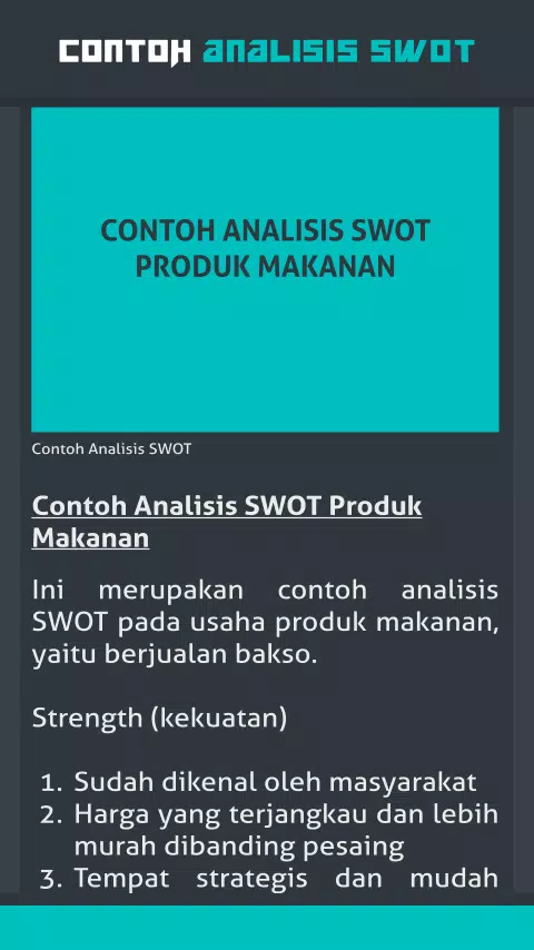 Detail Contoh Analisis Swot Makanan Nomer 22