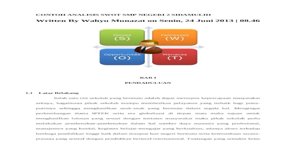 Detail Contoh Analisis Swot Sekolah Nomer 50