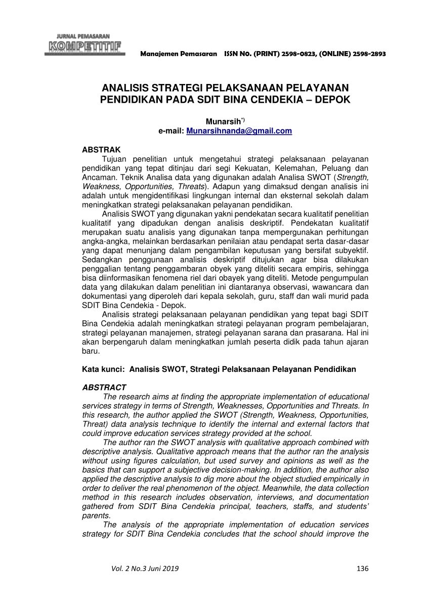 Detail Contoh Analisis Swot Sekolah Dasar Nomer 36