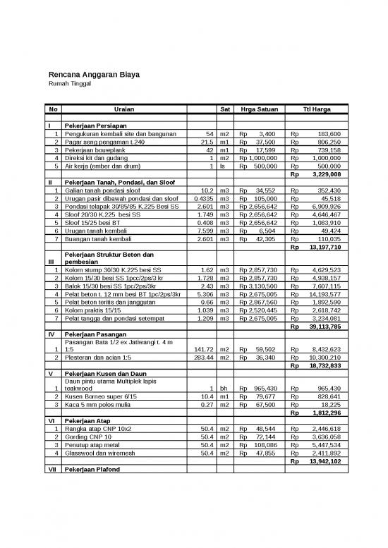 Detail Contoh Anggaran Biaya Nomer 22