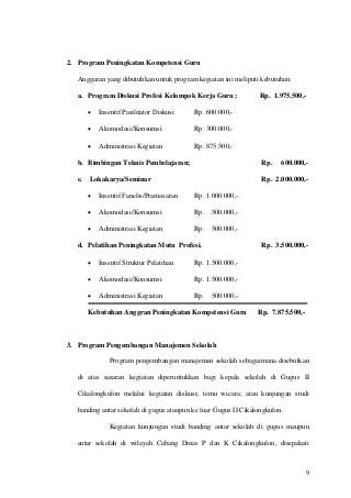 Detail Contoh Anggaran Biaya Dalam Proposal Nomer 12