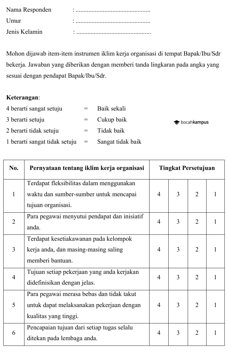 Detail Contoh Angket Wawancara Nomer 23