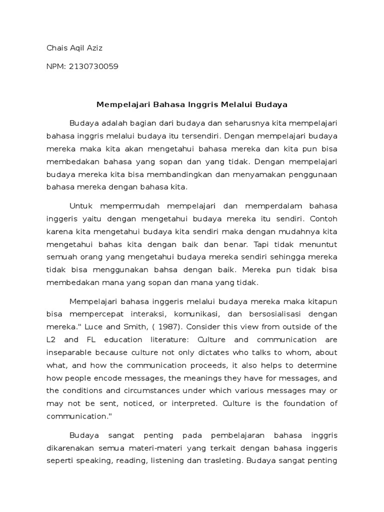 Detail Contoh Artikel Dalam Bahasa Inggris Nomer 6